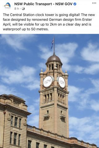 NSW Central Station digital clock